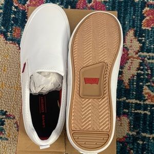 White Levi’s Slip On Shoes